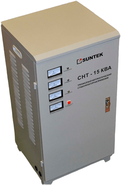 Трехфазный стабилизатор Suntek СНТ-15000-ЭМ Трехфазный стабилизатор Suntek СНТ-15000-ЭМ